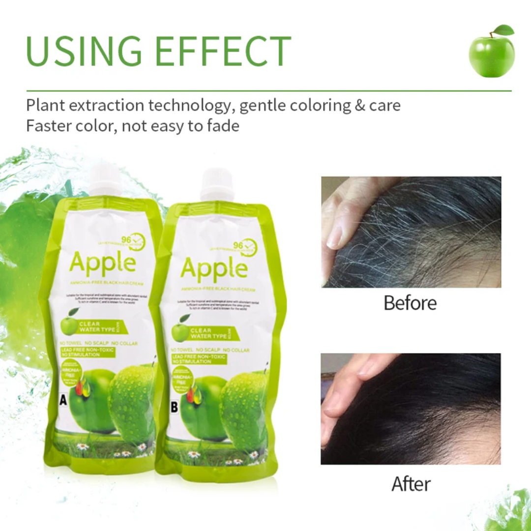 Apple Hair Color Black and Dark brown ( UAE imported)